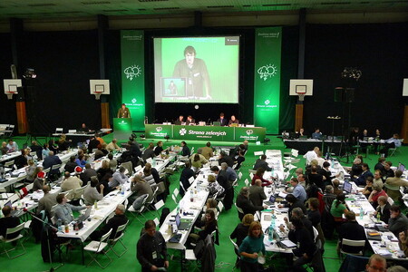 Sjezd Strany zelených, který proběhnul v prosinci 2009 v brněnské hale Morenda. /Ilustrační snímek