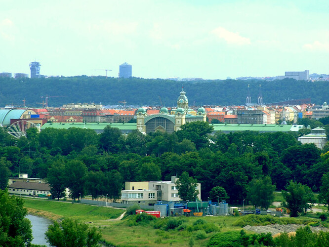 Pražské výstaviště na historickém snímku