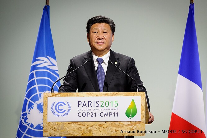 Si Ťin-pching na pařížské konferenci v roce 2015