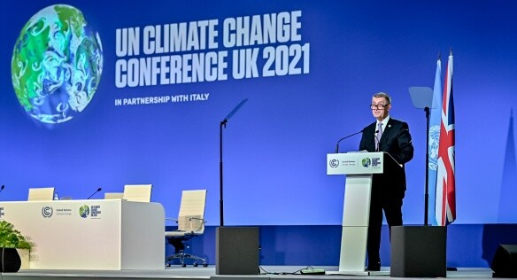 Premiér Andrej Babiš vystoupil na klimatické konferenci Glasgow s projevem, který byl oceněn anticenou Fosílie dne.