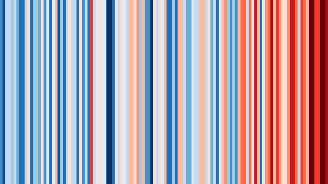 Pruhy kampaně Show your stripes pro Českou republiku