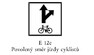 Značka "Povolený směr jízdy cyklistů"